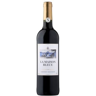 La Maison Bleue Cabernet Sauvignon Rich & Bold Red Wine with Notes of Dark Fruit & Oak, Elegant Bottle Design 750ml La Maison Bleue Cabernet Sauvignon Rich & Bold Red Wine with Notes of Dark Fruit & Oak, Elegant Bottle Design 750ml