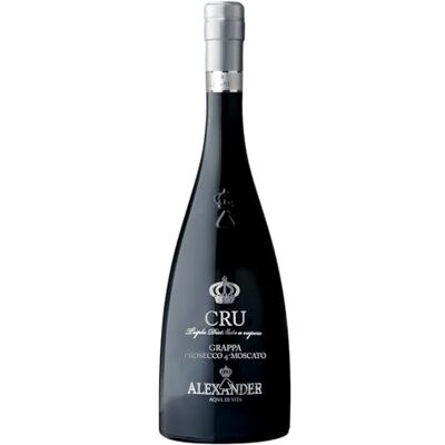 Bottega Alexander Cru Prosecco and Moscato Grappa Spirits 38 Percent 700 ml Bottega Alexander Cru Prosecco and Moscato Grappa Spirits 38 Percent 700 ml