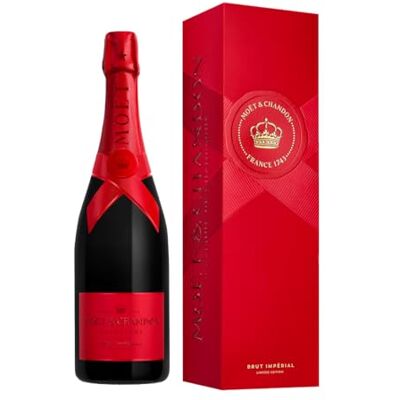 Moët & Chandon Brut Impérial Champagne, Red Limited Edition Gift Box Moët & Chandon Brut Impérial Champagne, Red Limited Edition Gift Box