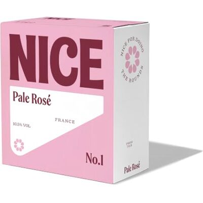 NICE Pale Rosé, Wine Box, Dry, Pale, French Rosé from Languedoc, Hint of Strawberry, 1 x 2.25L Boxed Wine NICE Pale Rosé, Wine Box, Dry, Pale, French Rosé from Languedoc, Hint of Strawberry, 1 x 2.25L Boxed Wine