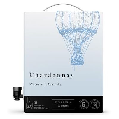 by Amazon Australian Chardonnay, White Wine, 3L Bag in a Box by Amazon Australian Chardonnay, White Wine, 3L Bag in a Box