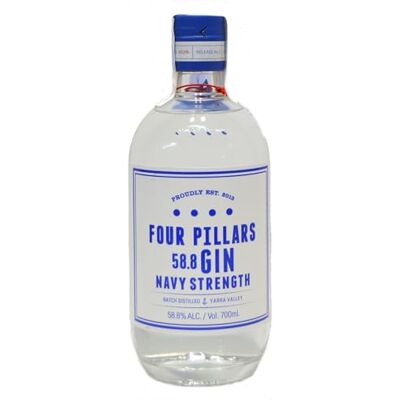Four Pillars Navy Strength Gin, 70cl Award Winning Premium Australian Gin With 9 Signature Botanicals, Fresh Ginger and Turmeric Ideal for cocktails Four Pillars Navy Strength Gin, 70cl Award Winning Premium Australian Gin With 9 Signature Botanicals, Fresh Ginger and Turmeric Ideal for cocktails