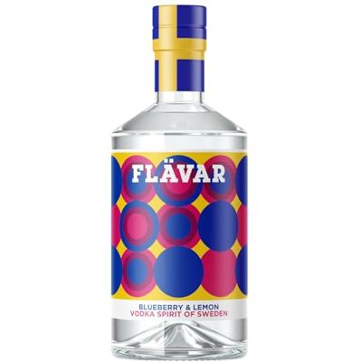 FLÄVAR Blueberry & Lemon Vodka Schnapps, 70cl, 21% ABV. FLÄVAR Blueberry & Lemon Vodka Schnapps, 70cl, 21% ABV.