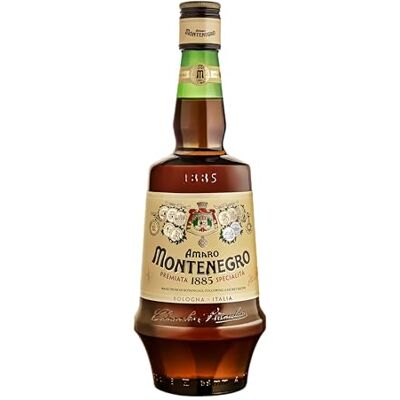Amaro Montenegro , Iconic Italian liqueur since 1885. Balanced flavour created with 40 botanicals and a secret recipe Bottle of 70 cl, 23 ABV Amaro Montenegro , Iconic Italian liqueur since 1885. Balanced flavour created with 40 botanicals and a secret recipe Bottle of 70 cl, 23 ABV