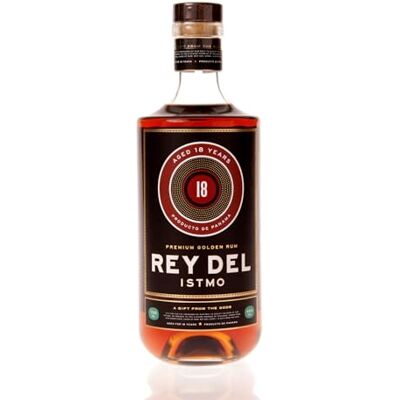 Rey del Istmo Premium Golden Rum 18 Year Old 700ml 42% ABV Luxury Panamanian Aged Rum Single Estate Sugar Cane Spirit Oak Cask Matured Crafted at Panama's Oldest Distillery Rey del Istmo Premium Golden Rum 18 Year Old 700ml 42% ABV Luxury Panamanian Aged Rum Single Estate Sugar Cane Spirit Oak Cask Matured Crafted at Panama's Oldest Distillery