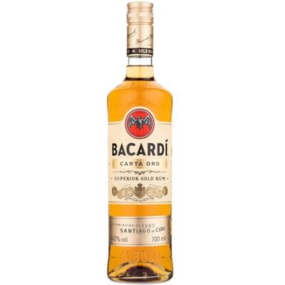 Bacardi BACARDÍ Carta Oro Superior Gold Rum, 40% ABV, 70cl / 700ml, Iconic Caribbean Rum Perfect for Cuba Libre Cocktails Bacardi BACARDÍ Carta Oro Superior Gold Rum, 40% ABV, 70cl / 700ml, Iconic Caribbean Rum Perfect for Cuba Libre Cocktails