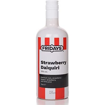Fridays Strawberry Daiquiri Pre-Mixed Cocktail Ready To Drink Cocktail With Strawberry Liqueur & Lime Juice 70cl 10% ABV Perfect Party Drink For All Occasions Fridays Strawberry Daiquiri Pre-Mixed Cocktail Ready To Drink Cocktail With Strawberry Liqueur & Lime Juice 70cl 10% ABV Perfect Party Drink For All Occasions