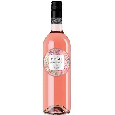 Versare Pinot Grigio Rosé Wine from Italy, Veneto Case of 6, 75cl Bottles – Light Strawberry and red-berry Notes, Crisp Dry Finish – Serve Chilled with Seafood, Salads and Grilled Chicken Versare Pinot Grigio Rosé Wine from Italy, Veneto Case of 6, 75cl Bottles – Light Strawberry and red-berry Notes, Crisp Dry Finish – Serve Chilled with Seafood, Salads and Grilled Chicken