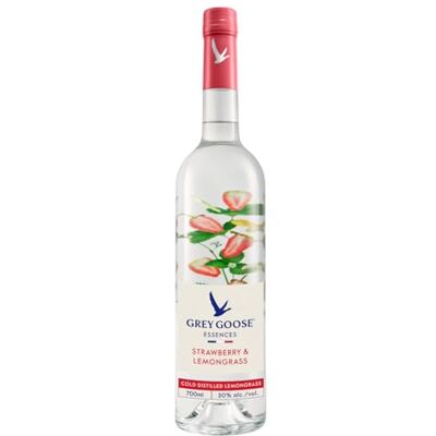 Grey Goose Essences Strawberry & Lemongrass, 30% ABV, 70cl / 700ml, Natural Flavoured Vodka Spirit Drink, Made with Vodka, Infused With Real Fruits & Botanical Essences Grey Goose Essences Strawberry & Lemongrass, 30% ABV, 70cl / 700ml, Natural Flavoured Vodka Spirit Drink, Made with Vodka, Infused With Real Fruits & Botanical Essences