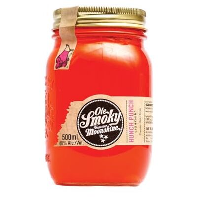 Ole Smoky Hunch Punch Moonshine, 50cl 40% ABV Tennessee Mountain-Style Spirit Fruit Punch Flavoured Moonshine Alcohol Ole Smoky Hunch Punch Moonshine, 50cl 40% ABV Tennessee Mountain-Style Spirit Fruit Punch Flavoured Moonshine Alcohol
