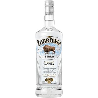 Żubrówka Biała Vodka 37.5% ABV 1 Litre Made in Poland Pure & Smooth For Cocktails & Mixing Żubrówka Biała Vodka 37.5% ABV 1 Litre Made in Poland Pure & Smooth For Cocktails & Mixing