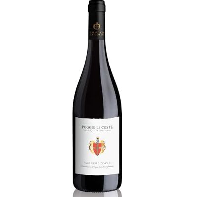 Poggio Le Coste Barbera d'Asti DOCG 2019/2020 Vintage Italian Red Wine from Asti, Italy Made from 100% Handpicked Barbera Grapes 75cl / 750ml, 14.0% ABV Poggio Le Coste Barbera d'Asti DOCG 2019/2020 Vintage Italian Red Wine from Asti, Italy Made from 100% Handpicked Barbera Grapes 75cl / 750ml, 14.0% ABV