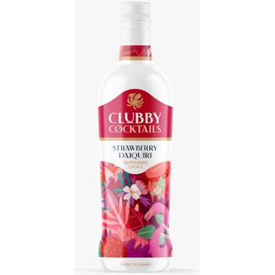 CLUBBY COCKTAILS Strawberry Daiquiri Ready to Drink Cocktail 70cl 15%. ABV Just Add Ice Premium and Ready to Drink CLUBBY COCKTAILS Strawberry Daiquiri Ready to Drink Cocktail 70cl 15%. ABV Just Add Ice Premium and Ready to Drink