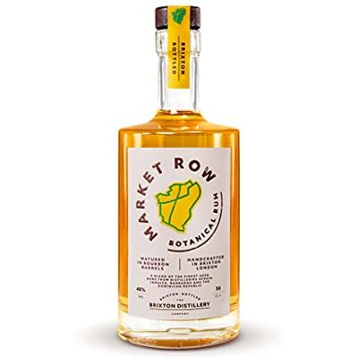 Market Row Rum Market Row Botanical Rum 40% 50cl Award-winning golden rum hand crafted in London by the Brixton Distillery Co Market Row Rum Market Row Botanical Rum 40% 50cl Award-winning golden rum hand crafted in London by the Brixton Distillery Co