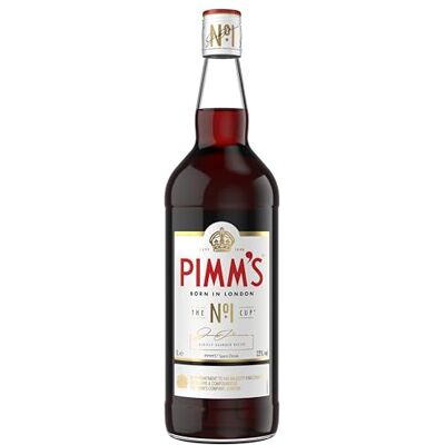 Pimm's the Original No. 1 Cup 22% vol 1L Fruity Flavour Herbal Botanicals Caramelised Orange & Warm Spices Gin Based Spirit Recommended for Cocktails Pimm's the Original No. 1 Cup 22% vol 1L Fruity Flavour Herbal Botanicals Caramelised Orange & Warm Spices Gin Based Spirit Recommended for Cocktails