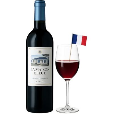 La Maison Bleue Merlot Smooth & Velvety Red Wine with Rich Berry Notes, Perfect for Any Occasion 14% ABV La Maison Bleue Merlot Smooth & Velvety Red Wine with Rich Berry Notes, Perfect for Any Occasion 14% ABV
