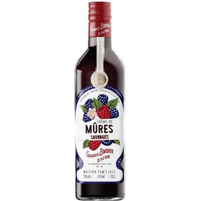 Gabriel Boudier Creme de Mure Blackberry Liqueur 50cl, 20 Percent ABV Crème de Mûres Savages Premium French Fruit Liqueur for Cocktails and Mixing Gabriel Boudier Creme de Mure Blackberry Liqueur 50cl, 20 Percent ABV Crème de Mûres Savages Premium French Fruit Liqueur for Cocktails and Mixing