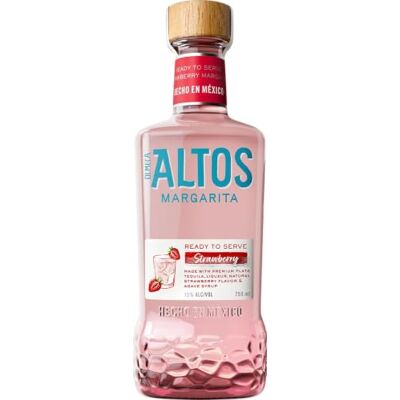 Olmeca Altos Ready to Serve Strawberry Margarita, 14.9% ABV, 75cl Pre-Mixed Margarita Cocktail, Made From Award Winning Tequila, Infused with Ripe Strawberries, Enjoy Over Ice Olmeca Altos Ready to Serve Strawberry Margarita, 14.9% ABV, 75cl Pre-Mixed Margarita Cocktail, Made From Award Winning Tequila, Infused with Ripe Strawberries, Enjoy Over Ice