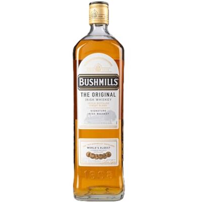 Bushmills Original Irish Whiskey 40% ABV 1L Award-Winning Triple Distilled Blended Irish Whiskey Smooth Honey, Vanilla & Fruity Notes Mixing & Gifts Bushmills Original Irish Whiskey 40% ABV 1L Award-Winning Triple Distilled Blended Irish Whiskey Smooth Honey, Vanilla & Fruity Notes Mixing & Gifts