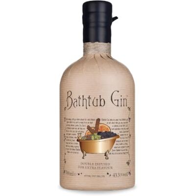 Bathtub Gin , 70cl Double-Infused 40.3% ABV Craft Gin with Orange Blossom, Cardamom and Cinnamon Notes Hand-Crafted British Gin Bathtub Gin , 70cl Double-Infused 40.3% ABV Craft Gin with Orange Blossom, Cardamom and Cinnamon Notes Hand-Crafted British Gin