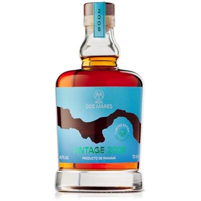Ron Dos Mares Vintage 2008 16 Year Old Panama Rum Tropical Aged in Ex-Bourbon Casks Limited Edition Age-Certified 44.7% ABV 70cl Ron Dos Mares Vintage 2008 16 Year Old Panama Rum Tropical Aged in Ex-Bourbon Casks Limited Edition Age-Certified 44.7% ABV 70cl