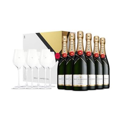 Moët & Chandon Brut Impérial 6x75cl, Lehmann Flutes 6x25cl Gift Set Moët & Chandon Brut Impérial 6x75cl, Lehmann Flutes 6x25cl Gift Set
