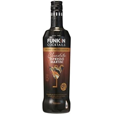Funkin Cocktails Ready to Drink Chocolate Espresso Martini Bottle Just Chill & Serve Deluxe Limited Edition Pre-Mixed & Ready to Drink Cocktails, Great-Tasting Bar-Quality Mix 12% ABV 700ml Funkin Cocktails Ready to Drink Chocolate Espresso Martini Bottle Just Chill & Serve Deluxe Limited Edition Pre-Mixed & Ready to Drink Cocktails, Great-Tasting Bar-Quality Mix 12% ABV 700ml