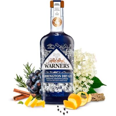 Warner's Distillery Warner’s Harrington Dry Gin 70cl, Premium Gin, Great for Gin Gifts, Naturally Aromatic Gin, Smooth & Spicy, Ideal For Gin Based Cocktails Including Gin & Tonic, Tom Collins or a Martini Warner's Distillery Warner’s Harrington Dry Gin 70cl, Premium Gin, Great for Gin Gifts, Naturally Aromatic Gin, Smooth & Spicy, Ideal For Gin Based Cocktails Including Gin & Tonic, Tom Collins or a Martini
