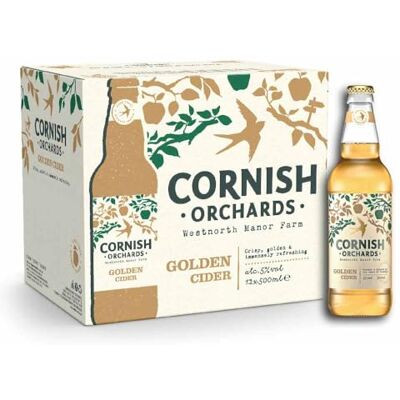 Cornish Orchards - Golden Cider 500ml - Pack 12 - 5.0% ABV - Cider Cornish Orchards - Golden Cider 500ml - Pack 12 - 5.0% ABV - Cider