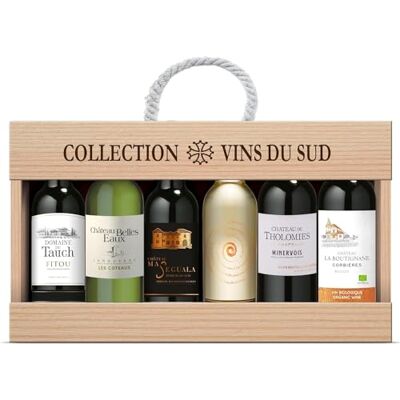 La Grande Vinothèque Collection Vins du Sud Red Wine Gift Set from South of France in Wooden Gift Pack (6 x 0.375 l) (Packaging may vary) La Grande Vinothèque Collection Vins du Sud Red Wine Gift Set from South of France in Wooden Gift Pack (6 x 0.375 l) (Packaging may vary)