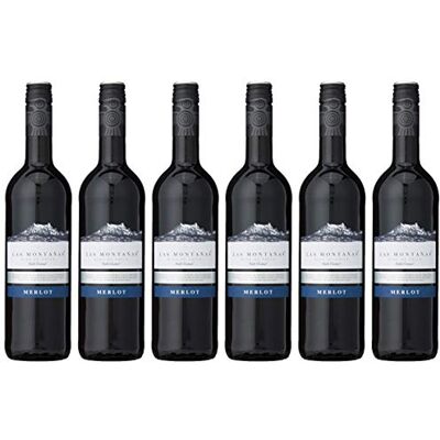 Las Montanas Merlot Wine, 6 x 750ml Las Montanas Merlot Wine, 6 x 750ml
