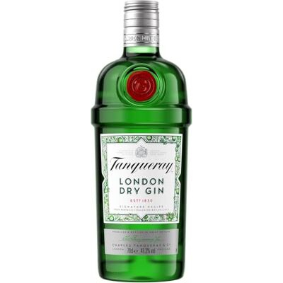 Tanqueray London Dry Gin 41.3% vol 70cl Made with 4 Gin Botanicals Distilled 4 Times Enjoy with Ice & Tonic Tanqueray London Dry Gin 41.3% vol 70cl Made with 4 Gin Botanicals Distilled 4 Times Enjoy with Ice & Tonic