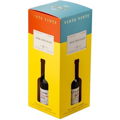 Taylors Port Wine and Vinte Vinte Chocolate tasting gift pack, 4 x Port Wine and 4 x Chocolate Taylors Port Wine and Vinte Vinte Chocolate tasting gift pack, 4 x Port Wine and 4 x Chocolate