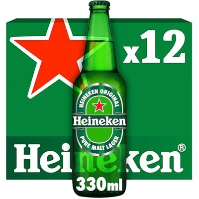 Heineken Beer Lager Glass Bottles 12 x 330 ml Heineken Beer Lager Glass Bottles 12 x 330 ml