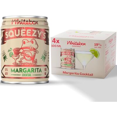 WHITEBOX COCKTAILS Single Serve Classic Squeezy’s Margarita — Case Of 4 Cocktail Cans Classic Full Strength Margarita Pre-mixed Cocktails Ready To Drink 4x100ml WHITEBOX COCKTAILS Single Serve Classic Squeezy’s Margarita — Case Of 4 Cocktail Cans Classic Full Strength Margarita Pre-mixed Cocktails Ready To Drink 4x100ml