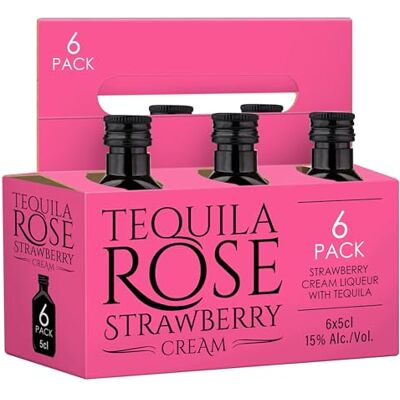 Tequila Rose Strawberry Cream Liqueur, 5cl x6, 15% ABV, Gift Idea Tequila Rose Strawberry Cream Liqueur, 5cl x6, 15% ABV, Gift Idea