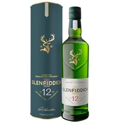 Glenfiddich 12 Year Old Single Malt Scotch Whisky Bold Balance Fresh Pear, Subtle Oak Matured in Oloroso Sherry & Bourbon Casks Product Of Scotland 40% ABV 70 cl, Packaging May Vary Glenfiddich 12 Year Old Single Malt Scotch Whisky Bold Balance Fresh Pear, Subtle Oak Matured in Oloroso Sherry & Bourbon Casks Product Of Scotland 40% ABV 70 cl, Packaging May Vary