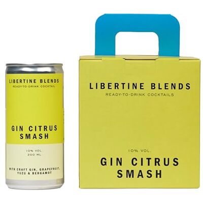 Libertine Blends Gin Citrus Smash Ready-To-Drink Cocktail 200ml (Pack of 4) Libertine Blends Gin Citrus Smash Ready-To-Drink Cocktail 200ml (Pack of 4)