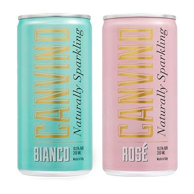 Canvino Mixed Pack Bianco/Rosé Sparkling Italian Wine All Natural & Vegan Friendly 100% Recyclable Aluminium Can 12 x 200ml Made in Italy Canvino Mixed Pack Bianco/Rosé Sparkling Italian Wine All Natural & Vegan Friendly 100% Recyclable Aluminium Can 12 x 200ml Made in Italy