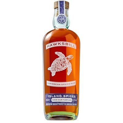 Hawksbill Rum Hawksbill Caribbean Spiced Rum, Sustainable Dark Liquor Supporting Endangered Sea Turtles, Eco Conscious Traditional Caribbean Rum Spirit for Cocktails, 37.5% Alcohol Drink, 70cl Hawksbill Rum Hawksbill Caribbean Spiced Rum, Sustainable Dark Liquor Supporting Endangered Sea Turtles, Eco Conscious Traditional Caribbean Rum Spirit for Cocktails, 37.5% Alcohol Drink, 70cl