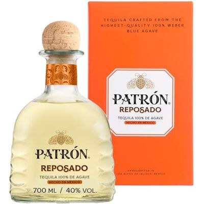 Patrón PATRON Premium Reposado Tequila, 100% Agave, Gift Box, 40%ABV, 70cl Patrón PATRON Premium Reposado Tequila, 100% Agave, Gift Box, 40%ABV, 70cl
