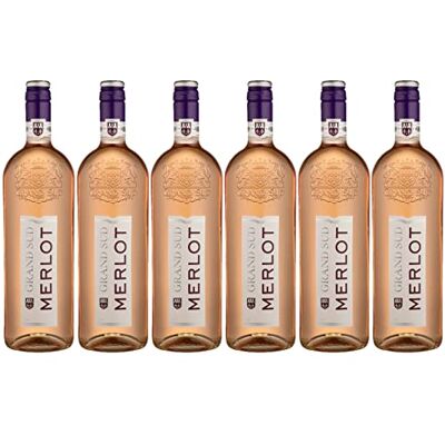 Grand Sud Merlot Rosé from South of France Dry Rosé Wine Case of 6 (6 x 1 L) Grand Sud Merlot Rosé from South of France Dry Rosé Wine Case of 6 (6 x 1 L)