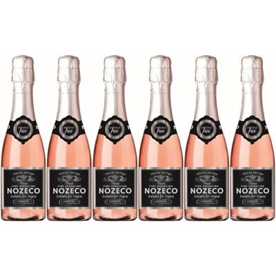 Nozeco Rose Alcohol Free Sparkling Drink made from alcohol-removed Wine Vegan Piccolo Case of 6 (6 x 0.20 L) Nozeco Rose Alcohol Free Sparkling Drink made from alcohol-removed Wine Vegan Piccolo Case of 6 (6 x 0.20 L)