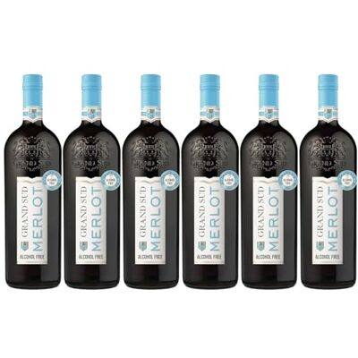 Grand Sud Alcohol Free Red Wine, round and fruity Merlot (6 x 1 L) Grand Sud Alcohol Free Red Wine, round and fruity Merlot (6 x 1 L)