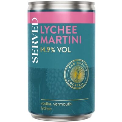SERVED Lychee Martini 125ml 14.9% 125ml SERVED Lychee Martini 125ml 14.9% 125ml