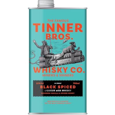 TINNER BROS Black Spiced Whisky Liqueur 22% abv 70cl TINNER BROS Black Spiced Whisky Liqueur 22% abv 70cl