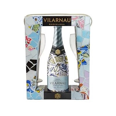 Vilarnau Brut Reserva Organic Cava 75cl Gift Pack & 2 flutes Vilarnau Brut Reserva Organic Cava 75cl Gift Pack & 2 flutes