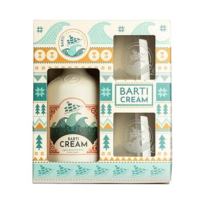 Barti Cream Liqueur Gift Set with 2 Glasses Vegan Coconut-Based Cream Liqueur 70cl Lightly Spiced with Vanilla Clove, Cinnamon & Orange Dreamy Sipping Drink Full-Bodied & Silky Smooth Gift Box Barti Cream Liqueur Gift Set with 2 Glasses Vegan Coconut-Based Cream Liqueur 70cl Lightly Spiced with Vanilla Clove, Cinnamon & Orange Dreamy Sipping Drink Full-Bodied & Silky Smooth Gift Box