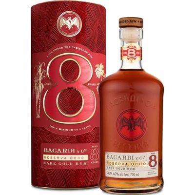 Bacardi Reserva Ocho 8YO Premium Caribbean Rum, Gift Box, 40% ABV, 70cl Bacardi Reserva Ocho 8YO Premium Caribbean Rum, Gift Box, 40% ABV, 70cl