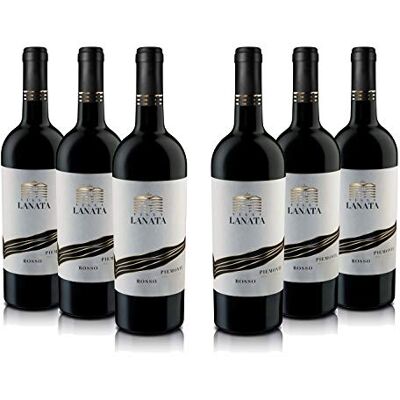 Villa Lanata Piemonte Doc Rosso Italian Red Dry Wine 6x750 ml Villa Lanata Piemonte Doc Rosso Italian Red Dry Wine 6x750 ml